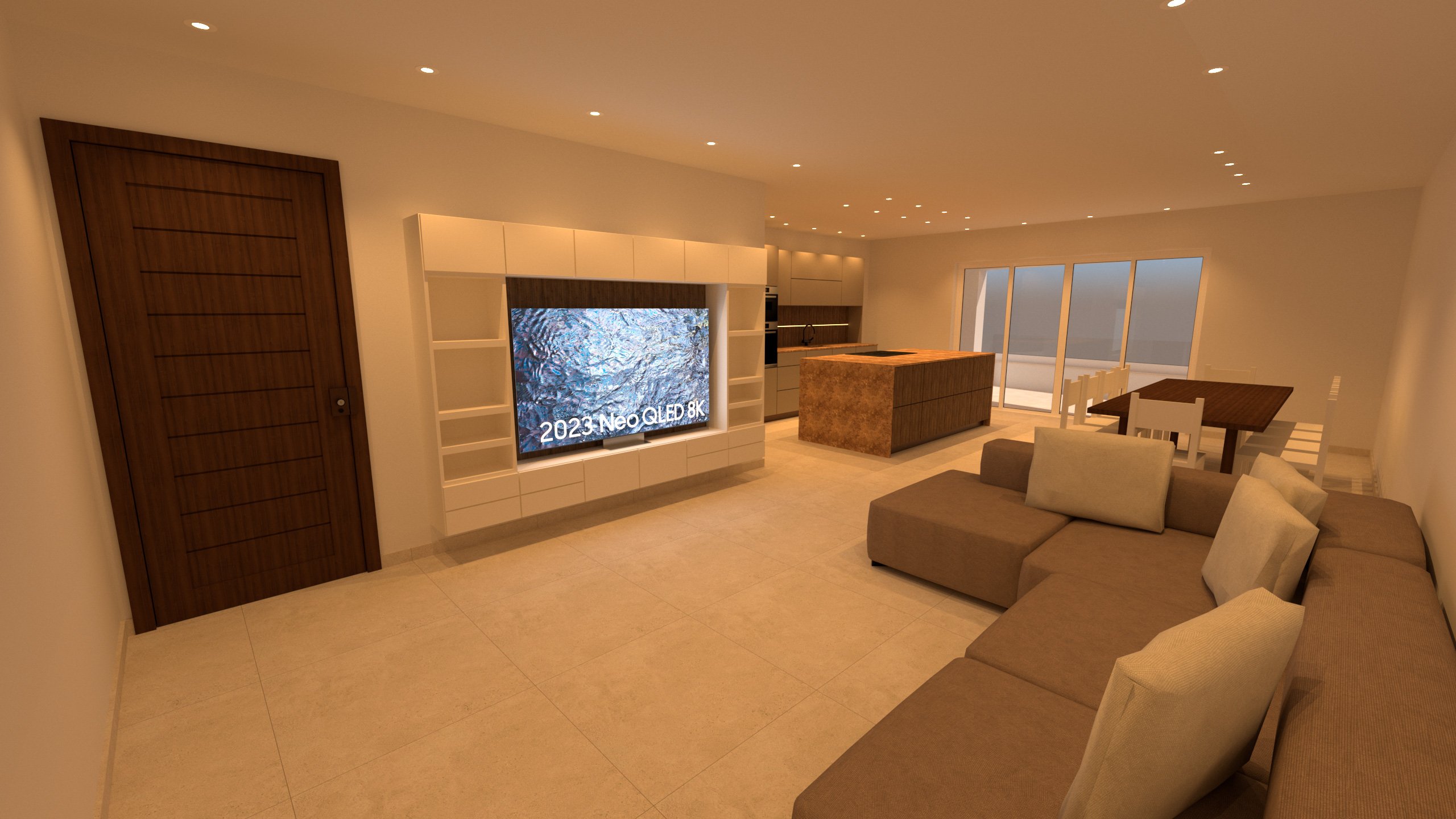 The Peak Complex - Apartments 1-3 - Kitchen / Living / Dining - 1